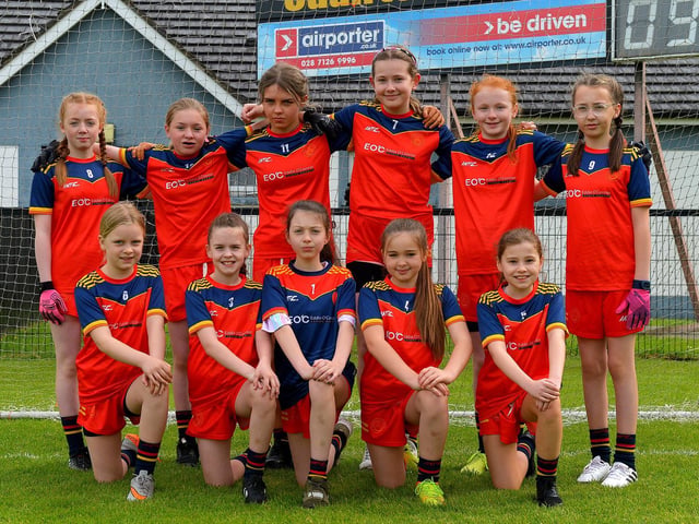Steelstown PS took part in the recent Steelstown Primary Schools Girls Cup, at Páirc Brid. DER2220GS-036 Picture by George Sweeney.