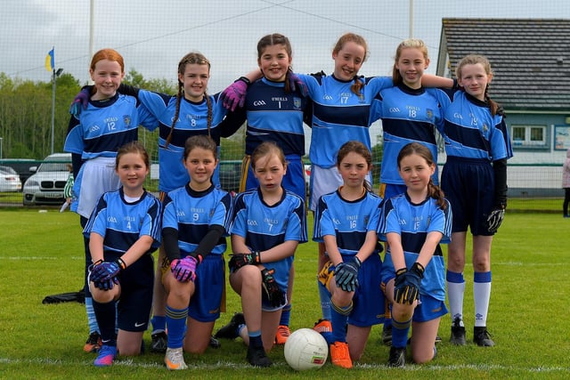 Hollybush PS were runners-up in the recent Steelstown Primary Schools Girls Cup Final, at Páirc Brid. DER2220GS-038 Picture by George Sweeney