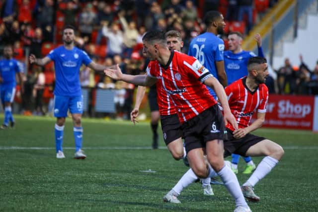 Eoin Toal rescues a point for Derry City at the death.
