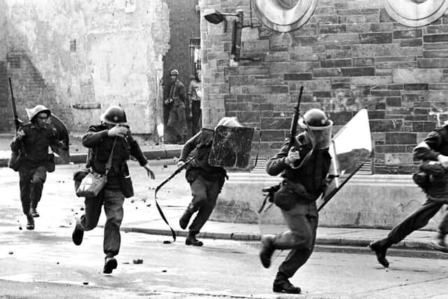 1970... British troops storm into the Bogside.