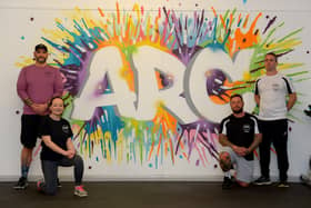 Gary Rutherford, Maggs Campbell, Lee Cury and Kevin McGown from the ARC Fitness Gym, Bay Road. DER2141GS – 024