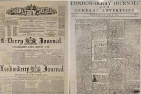 The very first front page from June 1772 (right) and left the Journal masthead dropping the London prefix as its editorial policy evolved to become a leading Irish nationalist voice in Ireland.