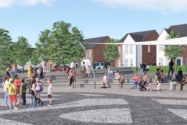 A close-up of the proposed new community events space in ‘The Cashel’.