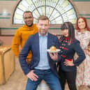 Liam Charles and Stacey Solomon along with judges Benoit Blin and Cherish Finden