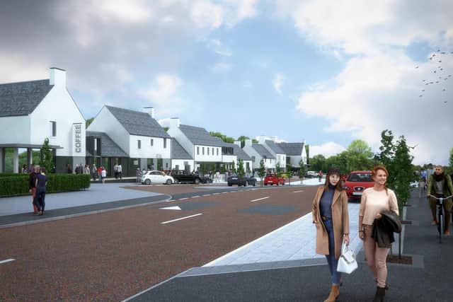 CGI of a proposed new High Street in what is billed as one of the largest housing projects in Europe.