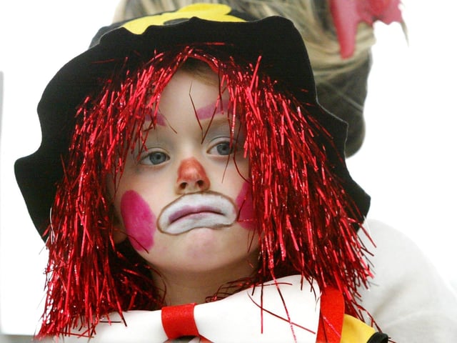 Adam Kirby is not too sure about this clowning about lark.