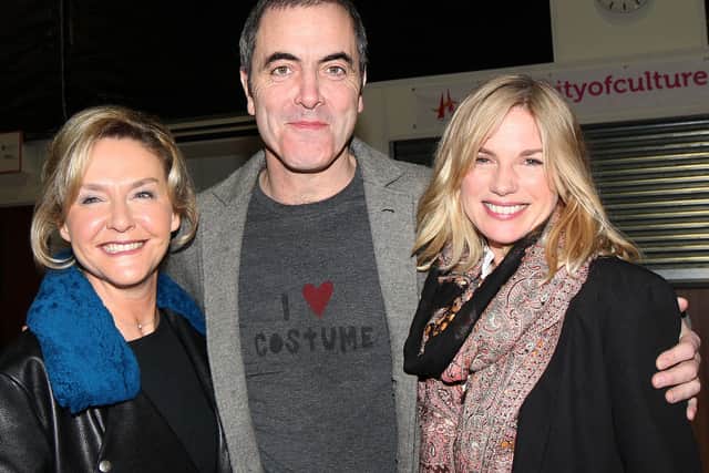 Amanda Burton pictured with Jimmy Nesbitt and Eva Birthistle.  Picture Margaret McLaughlin