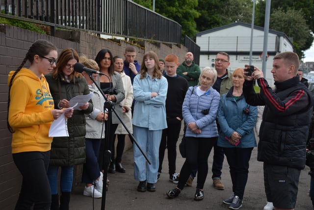 Niamh Watson reads the history of Margaret McAnaney.