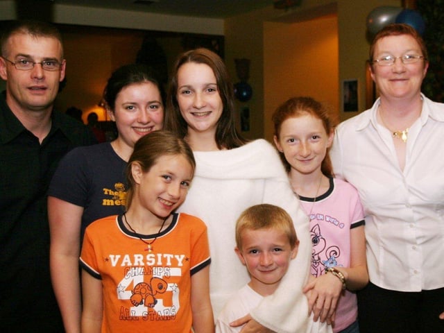 Angela Tester with her family.