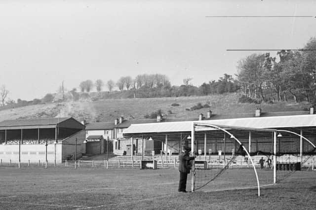 A picture of the Brandywell Stadium which was banned from hosting European football in 1965.