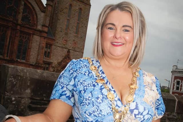 The new Mayor, Councillor Sandra Duffy.