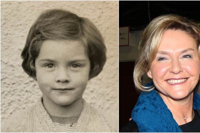 Amanda Burton pictured in her school days when she attended Ballougry School. The TV star is speaking about the importance the school had to her life in the hopes that it will save the school from closure.