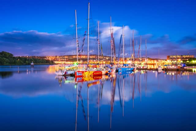 The Clipper fleet docked on River Foyle in Derry during a previous festival.