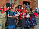 North West Regional College students, from the Hair and Beauty Department who took part in the Amelia Earhart Vintage Fashion Show, in the Guildhall on Saturday afternoon last, showcasing fashion from the 1920 and 1930s. Photo: George Sweeney.  DER2220GS – 077