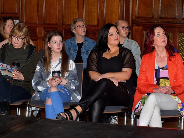 A section of the audience at the Amelia Earhart Vintage Fashion Show held in the Guildhall on Saturday afternoon last. Photo: George Sweeney. DER2220GS – 084