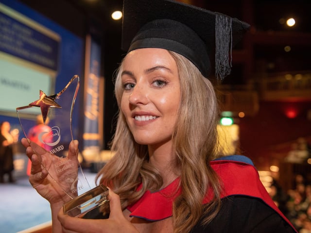 Karinne Oâ€TMBrien was awarded the Healthtec Award for Academic Excellence in HNC Healthcare Practice at North West Regional Collegeâ€TMs Graduation Ceremony.