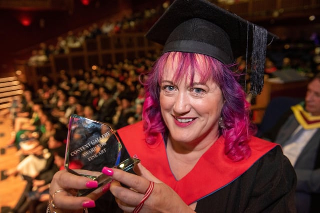 Annette McAteer received the Context CCA Derry~Londonderry Award, Awarded to Higher National Certificate Art and Design â€“ Arts Practice Student at North West Regional Collegeâ€TMs Graduation Ceremony.