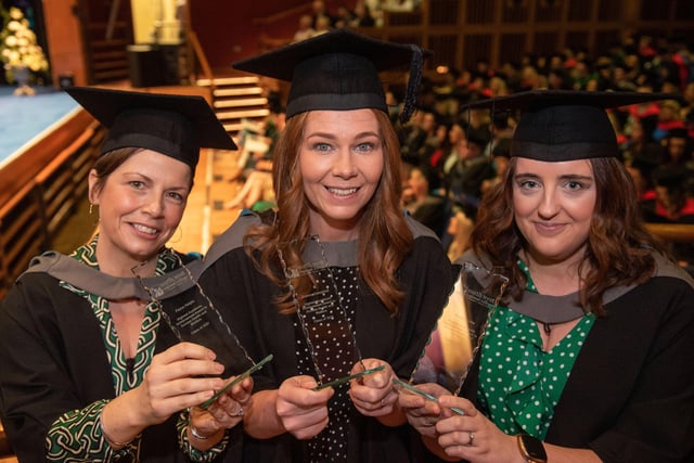Fiona Halpin, Joanne Campbell, and Kirsty Burke received the Part-time Access Health & Welfare Award For Highest Academic Achievement (Joint).