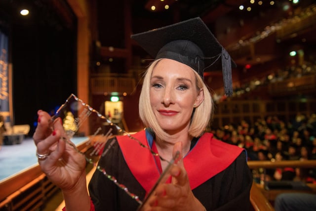 Clare Doherty received the Award for Personal Achievement and Commitment in HND Hair and Beauty Management at North West Regional Collegeâ€TMs Graduation Ceremony.