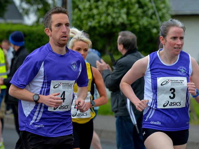Foyle Valley’s Scott Rankin and Gráinne Kearns took part in the Furey Insurance Buncrana 5Km on Wednesday evening last. Photo: George Sweeney. DER2222GS – 045