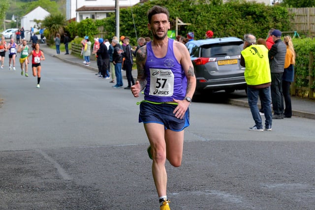 City of Derry Spartans’ Sean O’Donnell took part in the Furey Insurance Buncrana 5Km on Wednesday evening last. Photo: George Sweeney.  DER2222GS – 051