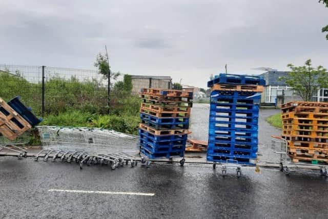 Trollies stolen and returned to a business by the PSNI.