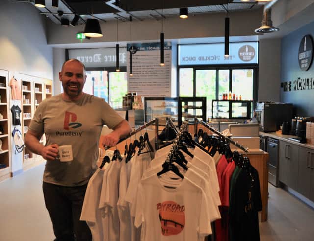 Ciaran Murray, owner of Pure Derry, at his new store in collaboration with the Picked Duck in Pure Derry.