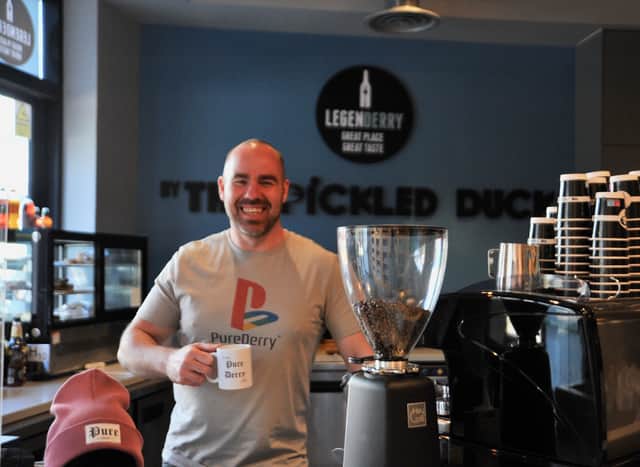 Ciaran Murray from Pure Derry in his new shop, in callobation with the Pickled Duck.