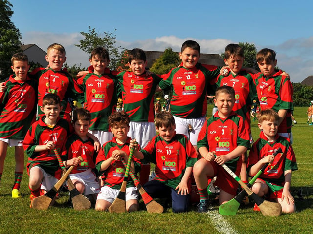 Carndonagh pictured at Páirc Na Magha during the Seán Mellon Hurling Festival on Saturday morning last. Photo: George Sweeney.  DER2223GS – 127