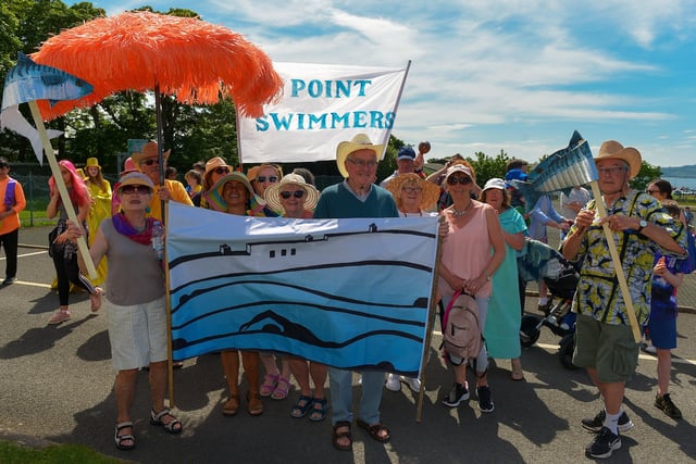 Ned’s Point Swimmers took part in the Inishowen Pride Parade held in Buncrana on Sunday afternoon last. Photograph: George Sweeney. DER2224GS – 015