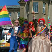 Participants in the Inishowen Pride Parade held in Buncrana on Sunday afternoon last. Photograph: George Sweeney. DER2224GS – 013