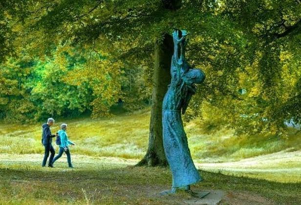 Niall Bruton's sculpture of Saint Columba in St Columba's Park