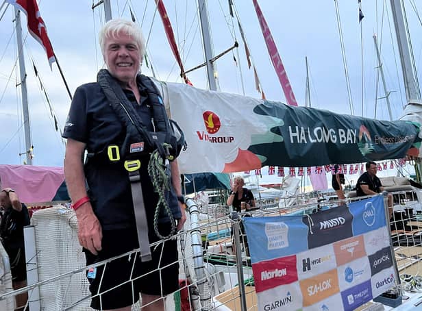 Gerard Doherty who is sailing around the world on the Ha Long Bay boat in the Clipper race. Gerard's boat was hit by lightning on their last leg but, thankfully, no one was harmed.