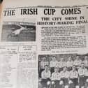 The Derry Journal reports on Derry City's first Irish Cup Final victory in April 1949 which began a golden era for the Brandywell club.