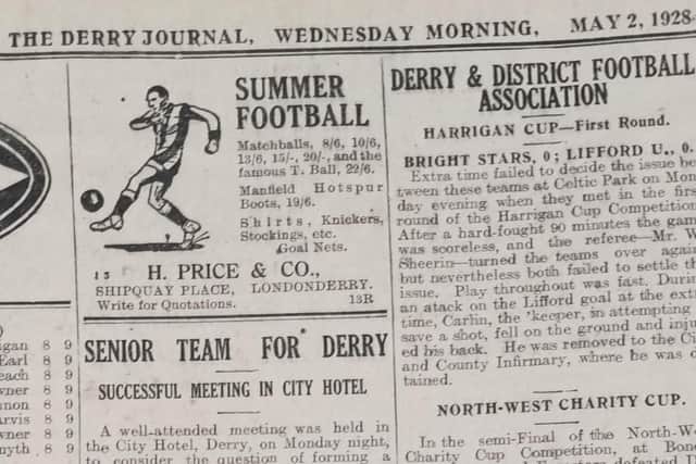 A proposal to form a senior team proved fruitful at a meeting in the City Hotel as reported by the Journal in May 1928.