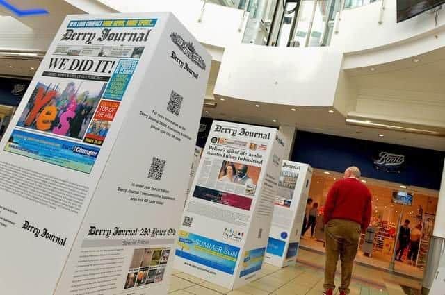 The Derry Journal 250th anniversary exhibition at Foyleside.