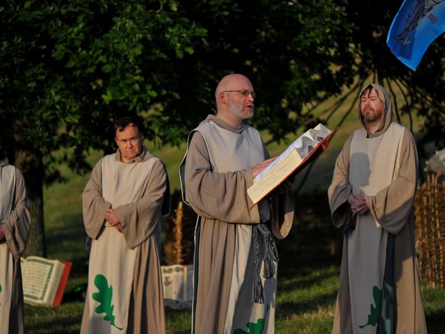 There was a good attendance at the ‘An Turas – The Journey’ celebratory pageant of the life and legacy of Saint Colmcille at the The Wells, in the Bogside, on Thursday evening last. Photograph: George Sweeney. DER2224GS – 042