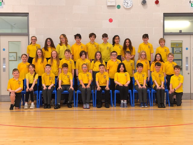 Mr Torrens’ P7 class at Ebrington Primary School. DER22019GS – 153