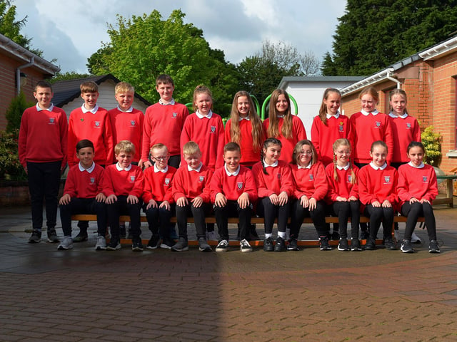 Mrs L Hegarty’s P7 class at Drumahoe Primary School. DER22019GS - 030