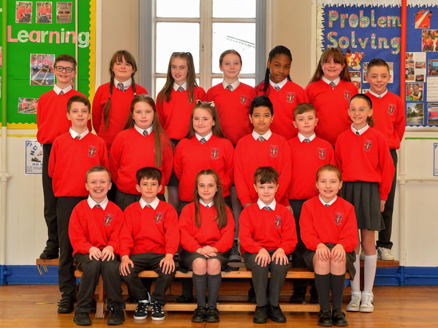 Miss Carson’s P7 class at St Eugene’s Primary School. DER22019GS - 021