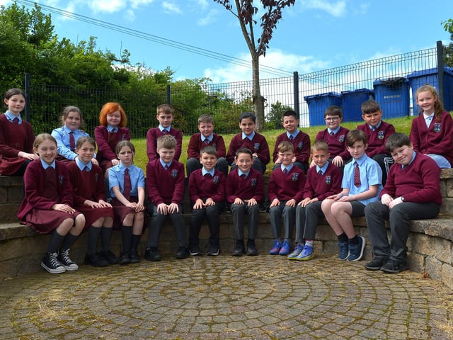 Mrs Doherty’s P7 class at St John’s Primary School. DER2222GS – 032