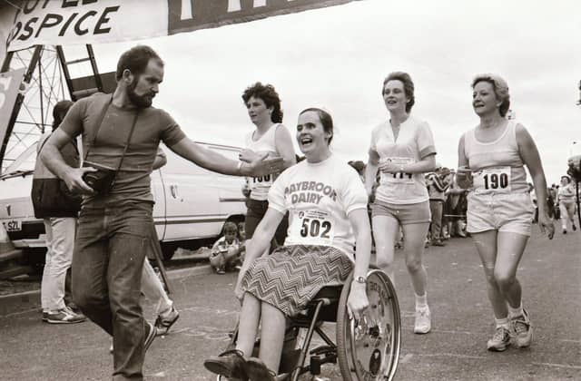 Pat Williamson smiling all the way home