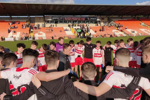 Derry manager Martin Boyle has guided his young Oak Leaf squad to the All Ireland semi-final after they defeated Cork in Portlaiose on Saturday.