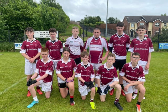 The St. Brigid's College, Derry squad which competed in last week's Brian Og McKeever Memorial nines at Pairc Bhrid, Steelstown.