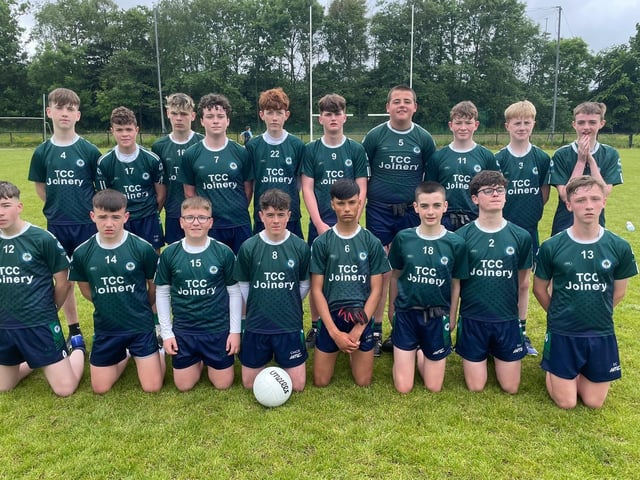 The St. Patrick's College, Dungiven 'A' and 'B' squads who competed at the Brian Og McKeever Memorial Nines at Pairc Bhrid, Steelstown last week.