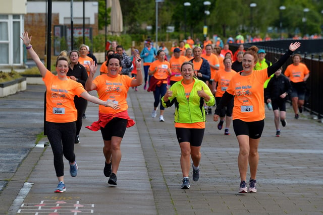 Runners enjoy the Foyle Hospice Female Walk / Run on Sunday morning last. Photograph: George Sweeney. DER2225GS – 013