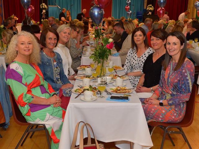 Staff members pictured at the St John’s Primary School 50th anniversary celebrations held on Friday afternoon last. Photograph: George Sweeney. DER2224GS – 061