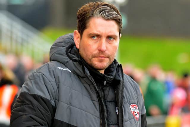Derry City manager Ruaidhrí Higgins will travel to Latvia to watch Riga FC in a few weeks time. Picture by George Sweeney