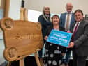 Pictured at the official opening of North West Regional College's redeveloped Springtown Campus are: Shannon Cartin, Lecturer in Fabrication and Welding. Heather Cousins, Head of the Skills and Education Group, Department for the Economy, Gavin Killeen, Acting Chair of NWRC's Governing Body and Leo Murphy, Principal and Chief Executive, NWRC. (Pic Martin McKeown).