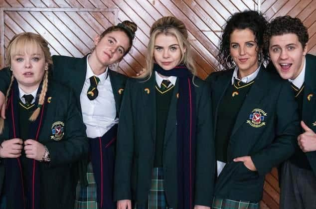 The cast of the hit Channel 4 sitcom Derry Girls.